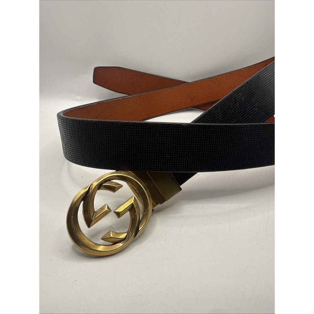 Vinatge (70s?) Gucci GG Reversible Belt Gold GG Belt Needs Work See Pics - Picture 7 of 16
